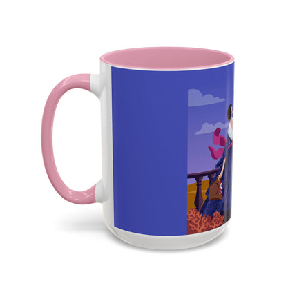 The Dawn Serenade Colorful Mug (11oz, 15oz) – Rooster Beauty, Morning Charm & Art Deco Elegance