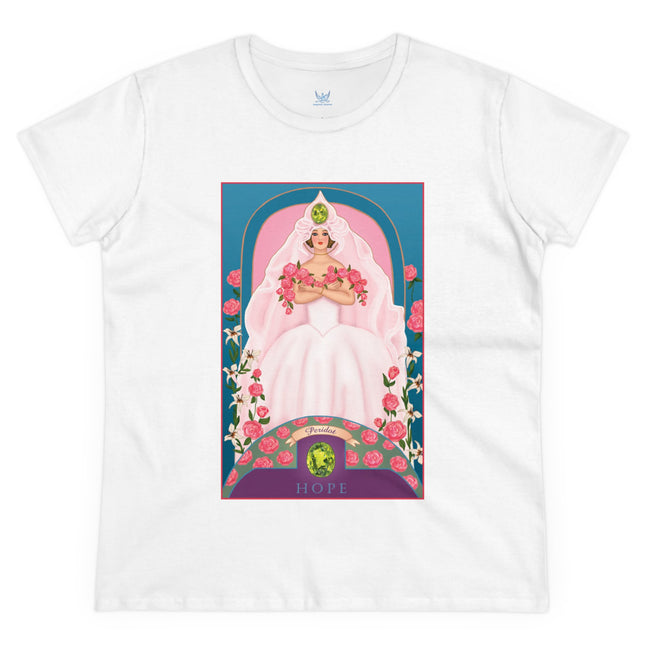 August & Peridot (from the Gem Series) by Sofia Chiostri Women's Midweight Cotton Tee