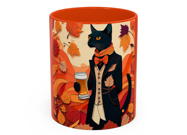Siamese Cat at an Autumn Harvest Fair Colorful Mugs (11oz, 15oz)