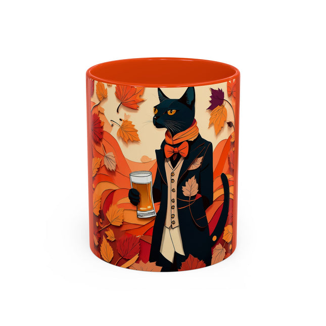Siamese Cat at an Autumn Harvest Fair Colorful Mugs (11oz, 15oz)