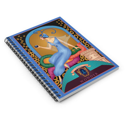 September & Sapphire (from the Gem Series) by Sofia Chiostri Spiral Notebook - Ruled Line