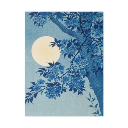 Blossoming Cherry on a Moonlit Night by Ohara Koson – Japanese Serenity