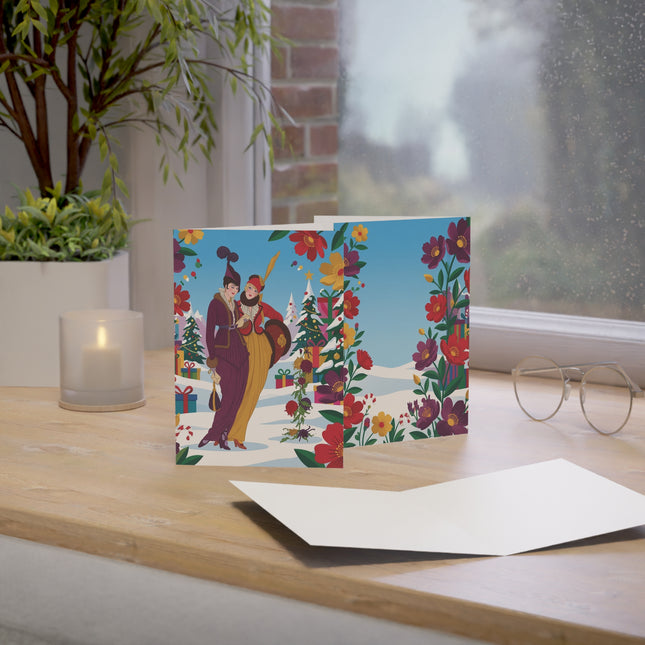 🎁🌸 The Ladies Of The Christmas Promenade Greeting Card – Art Deco Holiday Fantasy