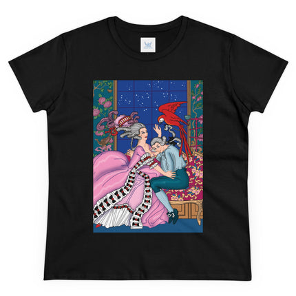 The Jealous Parrot by George Barbier Women's Midweight Cotton Tee