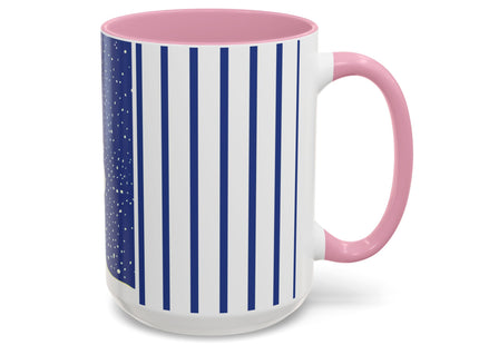 Snowman in Falling Snow Colorful Mugs (11oz, 15oz)