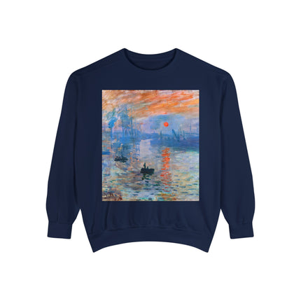 Sunrise by Claude Monet Unisex Garment-Dyed Sweatshirt