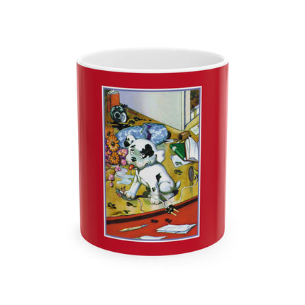Naughty Bonzo Unleashed: A Playful Tangle of Ink and Mischief Ceramic Mug 11oz