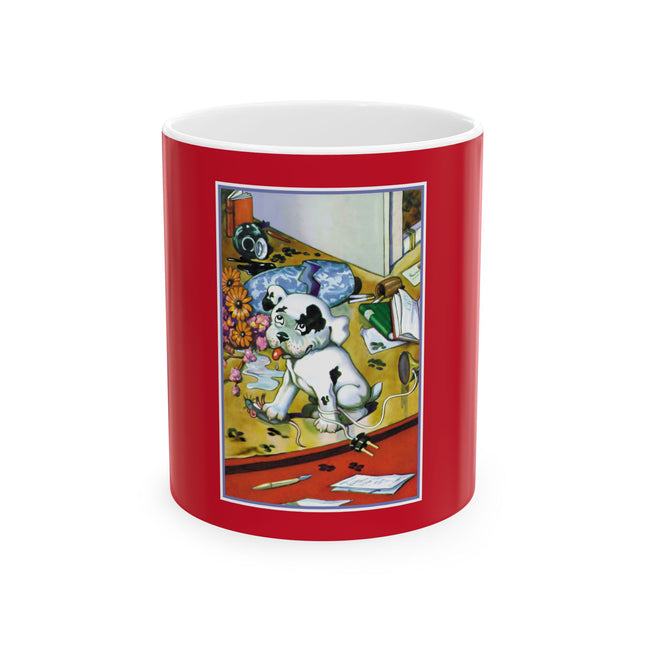 Naughty Bonzo Unleashed: A Playful Tangle of Ink and Mischief Ceramic Mug 11oz