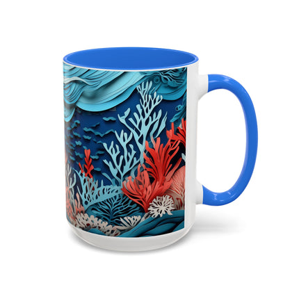 Enchanting Underwater Scene Colorful Mugs (11oz, 15oz)