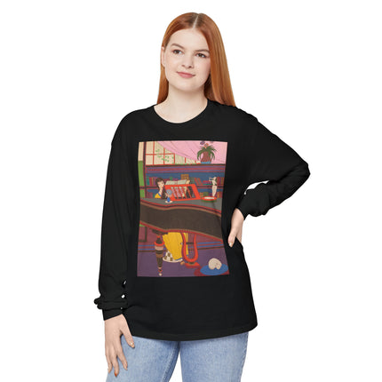 La Musique by Charles Martin Garment-dyed Long Sleeve T-Shirt