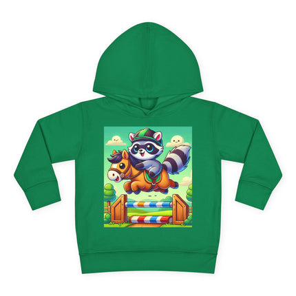 Raccoon Rider Toddler Pullover Fleece Hoodie