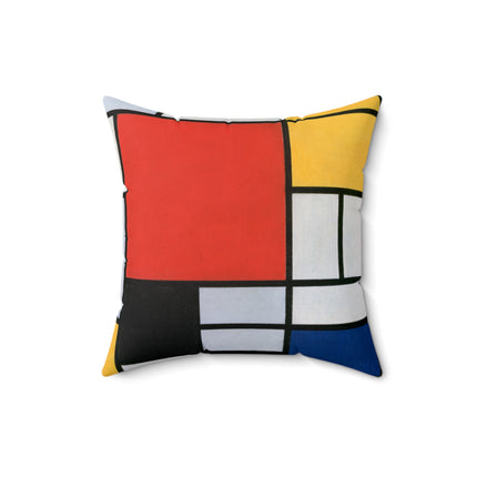Composition with Red, Yellow, Blue, and Black by Piet Mondrian Spun Polyester Square Pillow