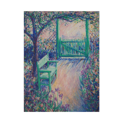 The Green Chair – Tranquil Impressionist Garden Scene