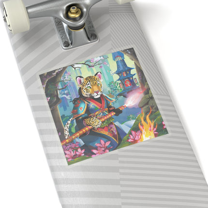 Cyberpunk Leopard Kiss-Cut Stickers (4 Sizes)