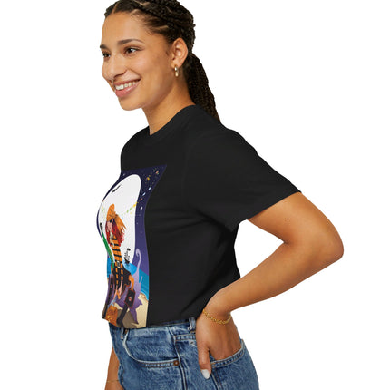Moonlit Pirate Halloween Unisex Garment-Dyed T-shirt
