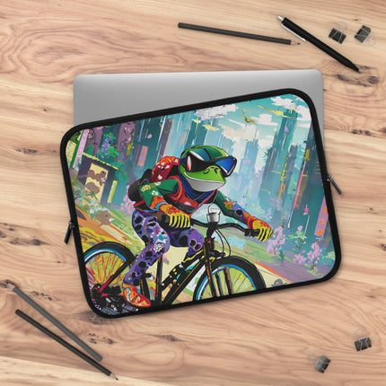 Cyberpunk Frog Laptop Sleeve