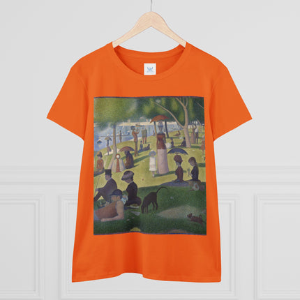 A Sunday on La Grande Jatte by Georges Seurat Women's Midweight Cotton Tee