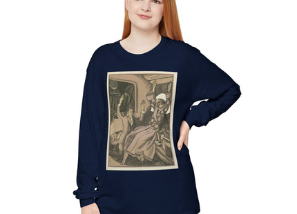 L’Attentat by Fernand Siméon Garment-dyed Long Sleeve T-Shirt