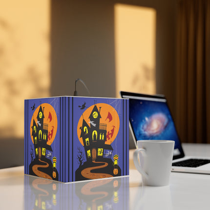 Halloween Night at the Haunted House Light Cube Lamp