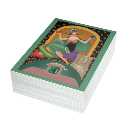 May & Emerald (from the Gem Series) by Sofia Chiostri Postcards (envelopes included) - Bundles of 10, 30, 50 Pieces