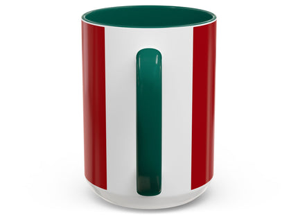 Regal Crimson Crane in the Autumn Mist Colorful Mugs (11oz, 15oz)