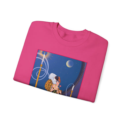 Smoke and Secrets: A Glamorous Encounter in Prohibition Era Heavy Blend™ Crewneck Sweatshirt