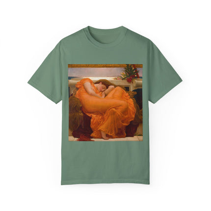 Flaming June by Frederic Leighton Unisex Garment-Dyed T-shirt