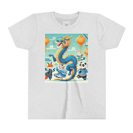 Blue & Gold Dragon Festival Parade Youth Short Sleeve Tee