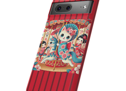 Geisha Kitten's Enchanted Carousel Phone Cases