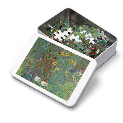 Farm Garden with Sunflowers by Gustav Klimt Puzzle (30, 110, 252, 500-Piece)