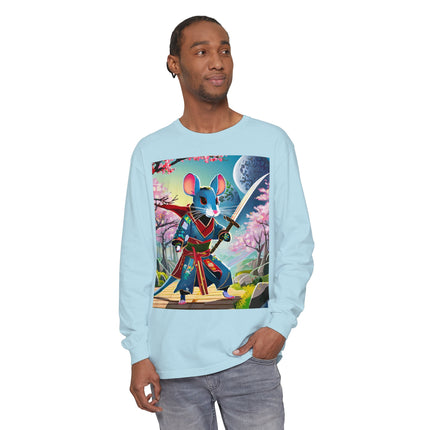 Cyber Samurai Rat Long Sleeve T-Shirt