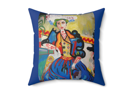 A Mulher by Amadeo de Souza-Carosa Spun Polyester Square Pillow