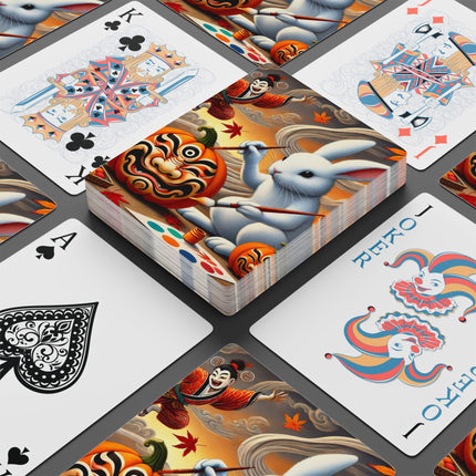 Halloween Rabbit’s Kabuki Jack-o’-Lanterns Playing Cards