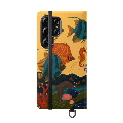 🐚🌊 The Lady Of The Enchanted Pearl Flip Case – Art Deco Undersea Fantasy