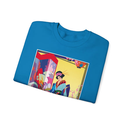 A Timeless Journey by Umberto Brunelleschi Heavy Blend™ Crewneck Sweatshirt