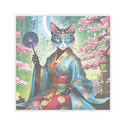 Cyberpunk Geisha Kiss-Cut Stickers (4 Sizes)