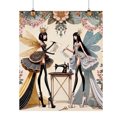 🧚✨ The Quiet Work of Fairies Matte Vertical Poster – Enchanted Atelier & Gentle Magic