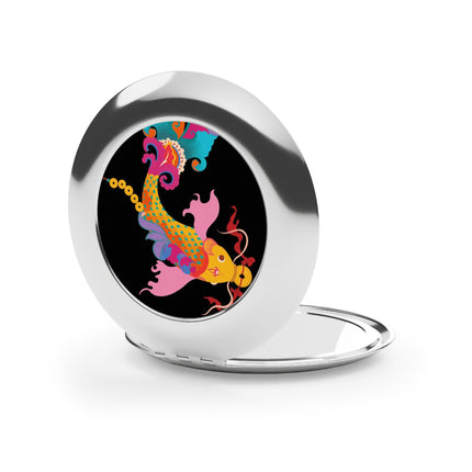 Golden Koi Compact Mirror – Lucky Swim & Vibrant Fortune