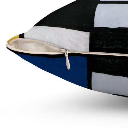Composition with Red, Yellow, Blue, and Black by Piet Mondrian Spun Polyester Square Pillow