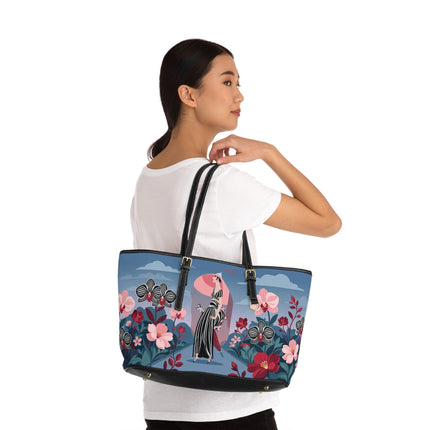 🌸🖤 The Striped Orchid Promenade Shoulder Bag – Art Deco Floral Fashion