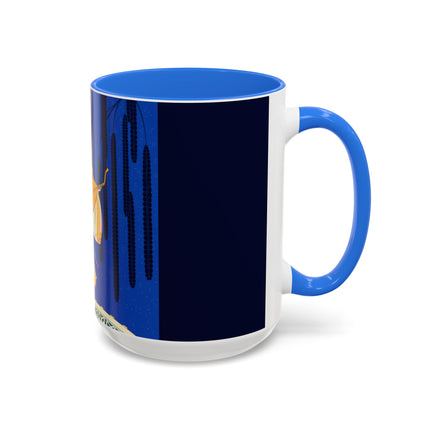 Celestial Melody Colorful Mug (11oz, 15oz) – Musical Grace, Starlit Beauty & Art Deco Elegance