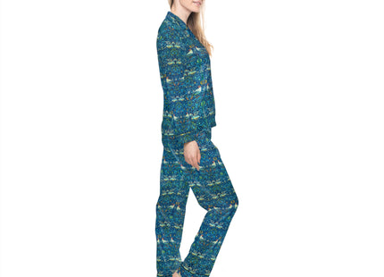 Birds by William Morris Women's Satin Pajamas (AOP)