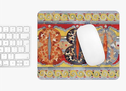 Reproduction of the Shield Frieze by Emile Gilliéron Mouse Pad, Round and Rectangle