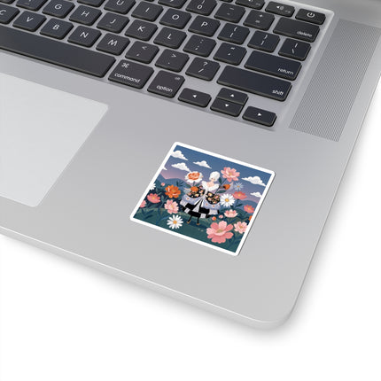 🌸🎀 The Grand Floral Promenade Kiss-Cut Stickers – Art Deco Fashion Fantasy