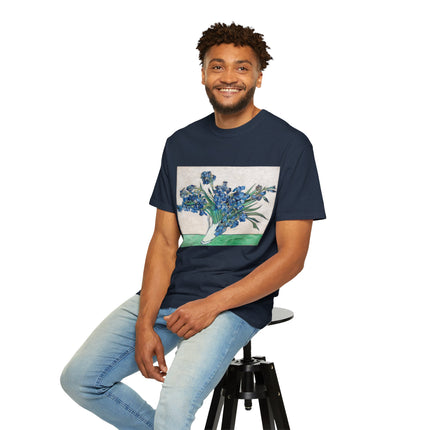 Irises by Vincent Van Gogh Unisex Garment-Dyed T-shirt