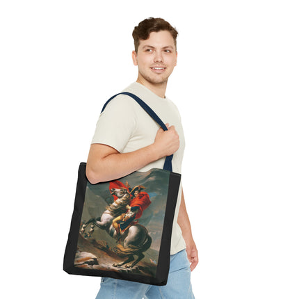 Napoleon Crossing the Alps by Jacques-Louis David Tote Bag (AOP)