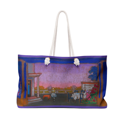 March Hare's Garden Scene Design for Alice in Wonderland by William Penhallow Henderson Weekender Bag