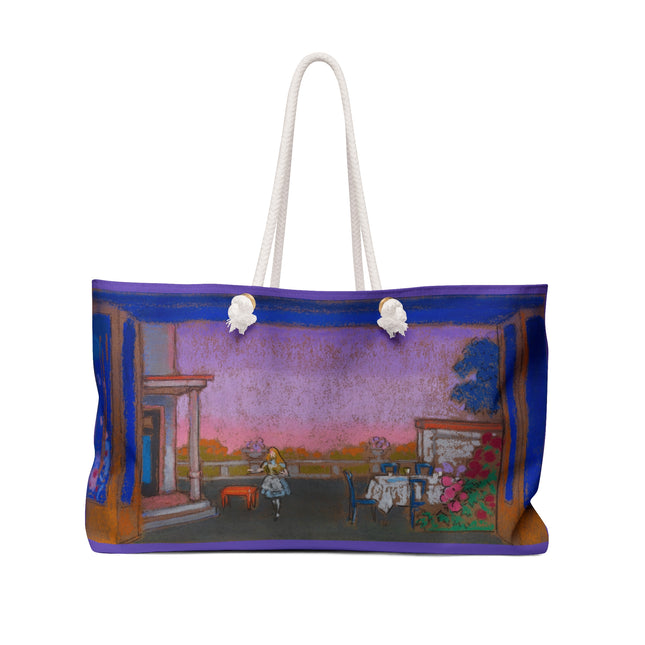 March Hare's Garden Scene Design for Alice in Wonderland by William Penhallow Henderson Weekender Bag