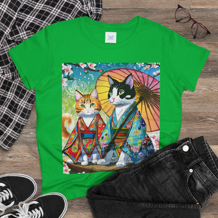Kimono Kitties Cotton Tee