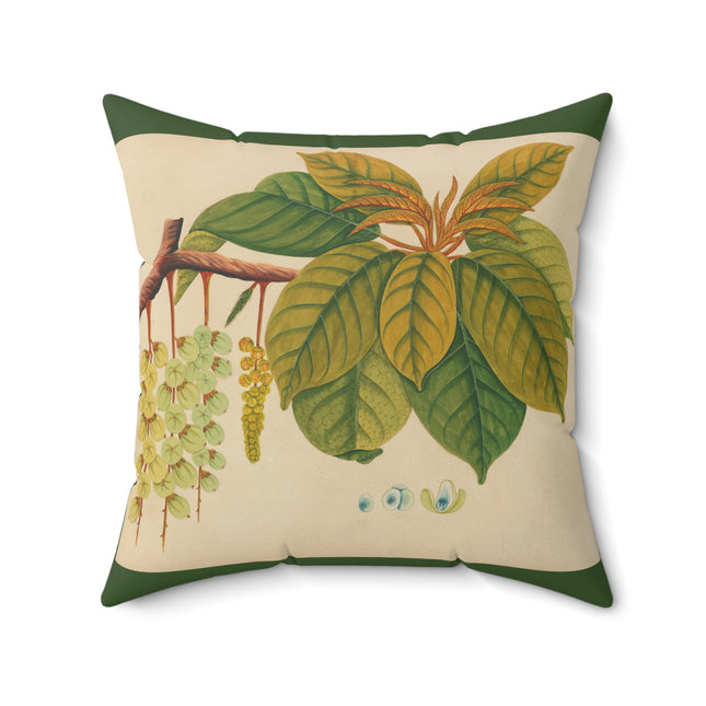 Album of watercolors of Asian fruits and flowers Pl.03 by Anonymous Spun Polyester Square Pillow